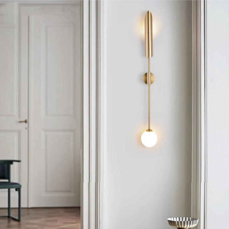 

Post-modern Nordic LED Creative Wall Lamp Personality Aisle Staircase Metal Lamp Background Living Room Bedroom Aisle Bedside