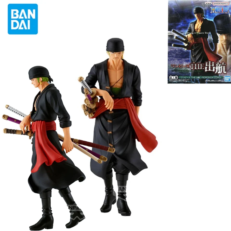 Original Genuine Banpresto  One Piece 17cm Roronoa Zoro Model Collection Cartoon Handsome Kids Toy Gift Droppshiping