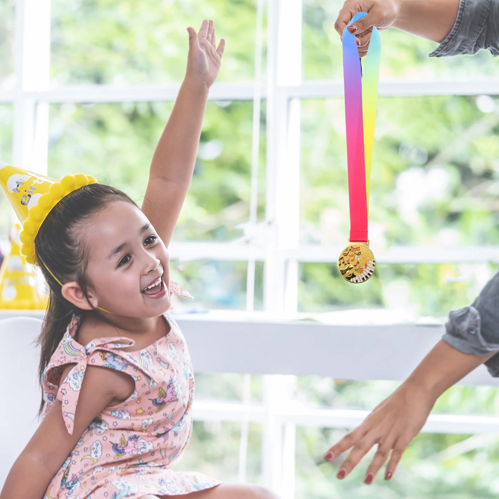 

Gold s Piano Dance Singing Violin Competition Award Medal With Ribbon Sturdy Metal Design Reward For Winners First