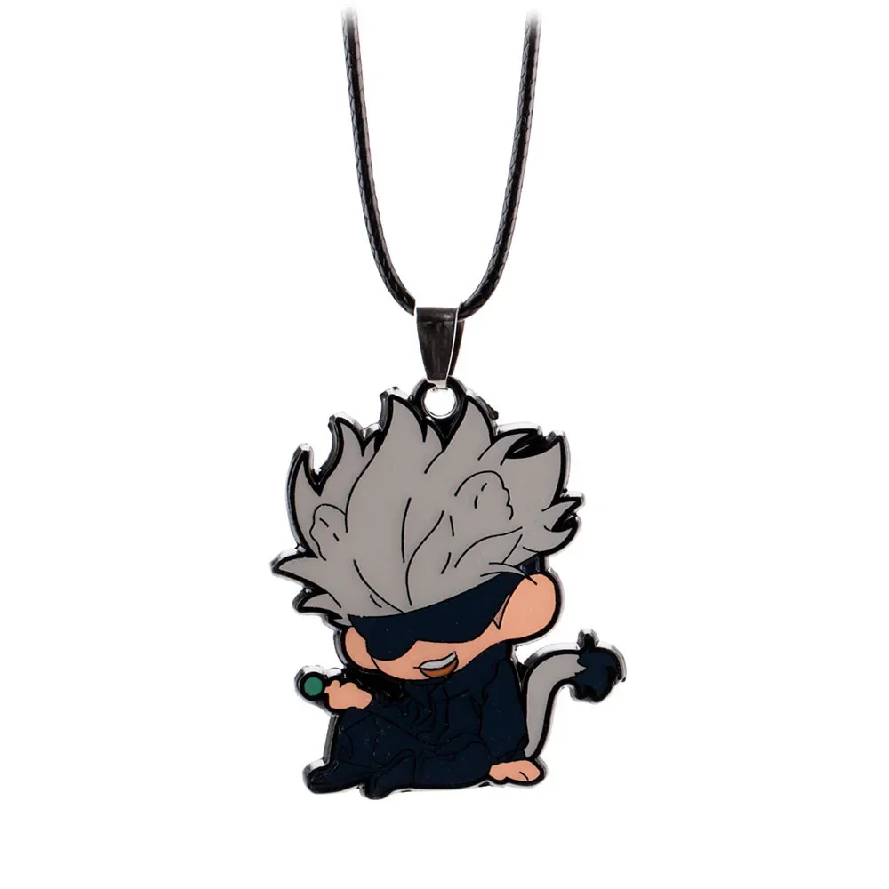 Jujutsu Kaisen Cartoon Figure Pendant Necklace for Men Women Gojo Satoru Itadori Yuji Choker Necklaces Anime Fans Cos Jewelry