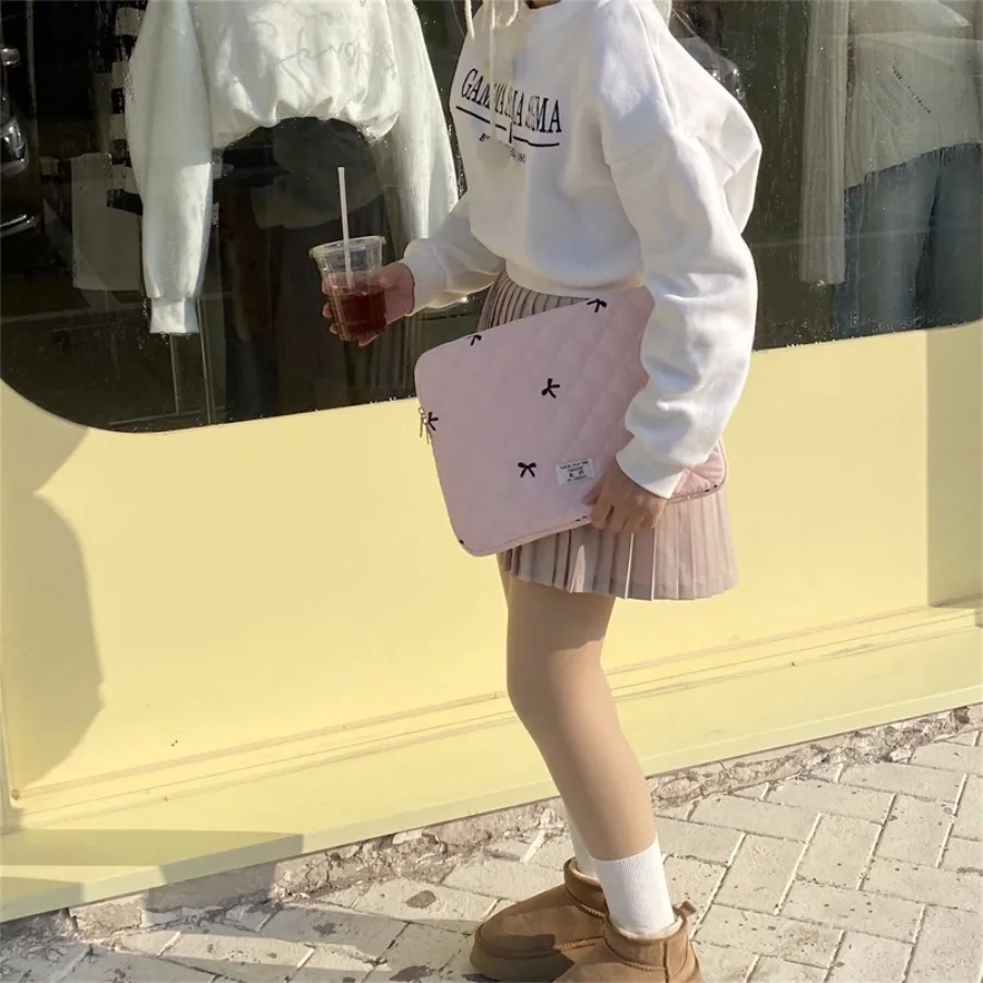 Fashion Korean version of the cute little Tablet PC inner bag computer protective sleeve gentle bow dressy computer bag
