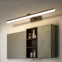 현대 거울 화장대 램프 욕실 벽 조명, LED 클로크룸 거울 조명, 골드 실버 블랙, 220V, 40cm, 50cm, 60cm, 70cm, 80cm, 90cm