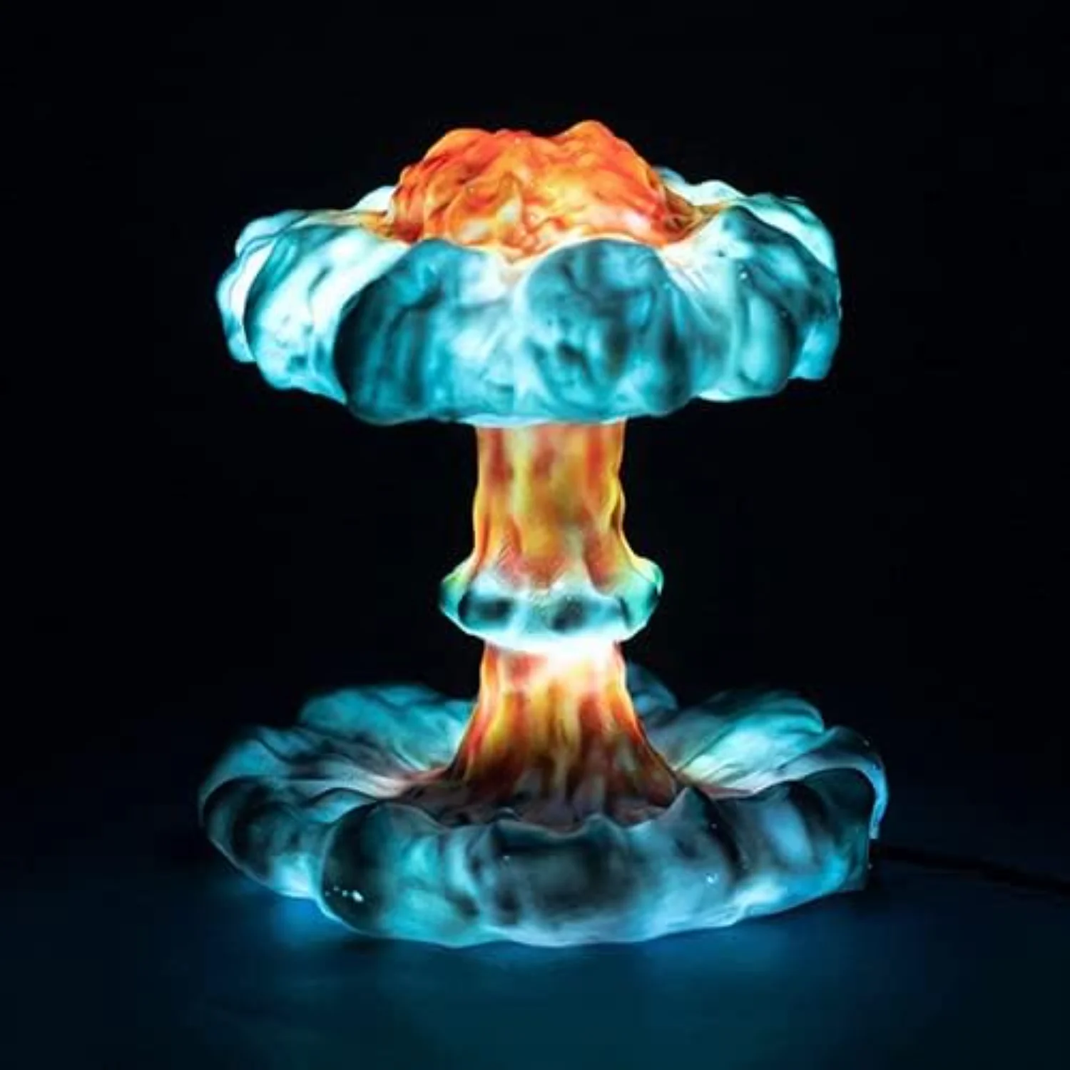 3D Mushroom Cloud Nuclear Explosion Lamp, Atomic Bomb Model Atmosphere Lamp, USB Control LED Lamp Dimmable Night Light   Decorat