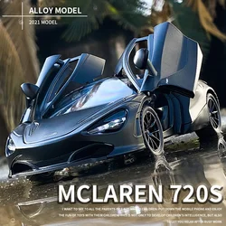 1:32 McLaren 720S High Simulation Alloy Model Metal Vehicle Sound Light Pull Back Toy Car Collection Gifts For Children A285