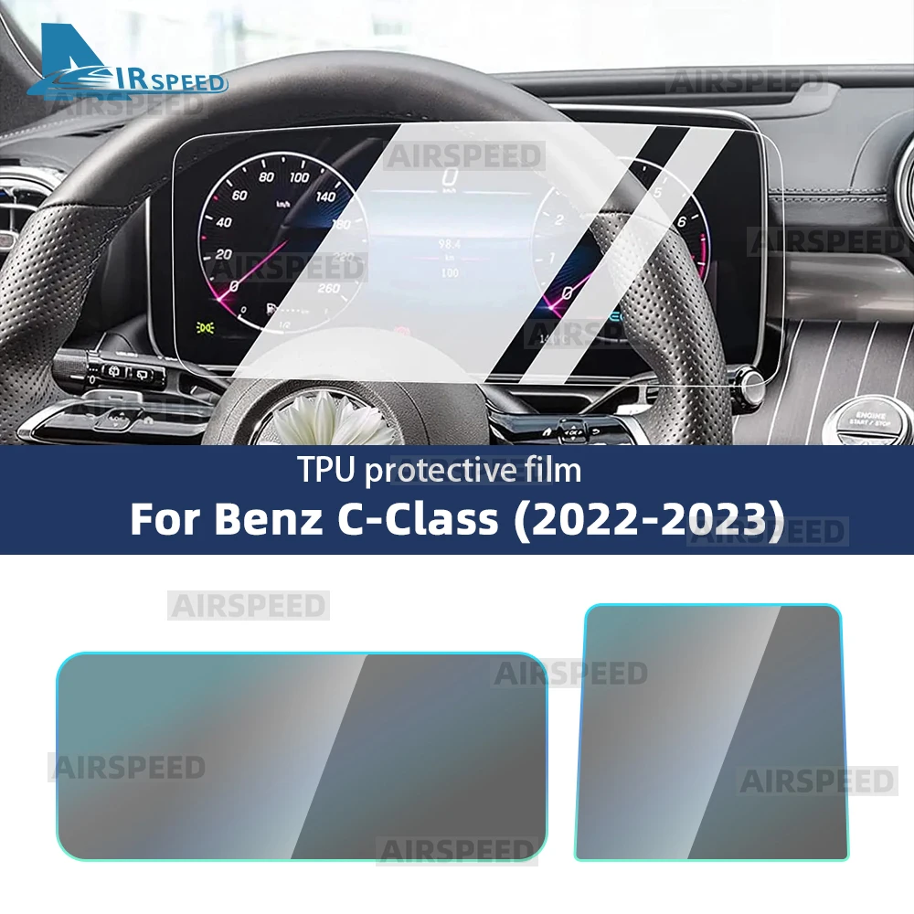 

Для Mercedes Benz C Class W206 C200 C260 C300 2022 2023, противоударная пленка для салона автомобиля, приборная панель, GPS-экран, прозрачная пленка из ТПУ