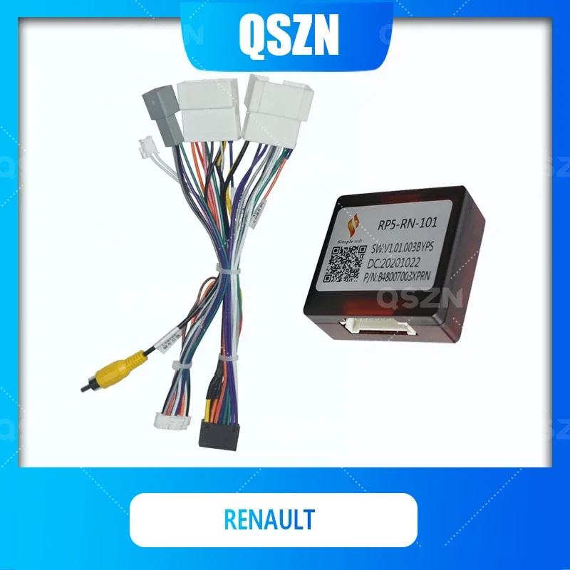 

QSZN DVD Double Canbus Box For Renault Captur Clio Logan Sandero Duster Harness Wiring Cables Car Radio Power cables