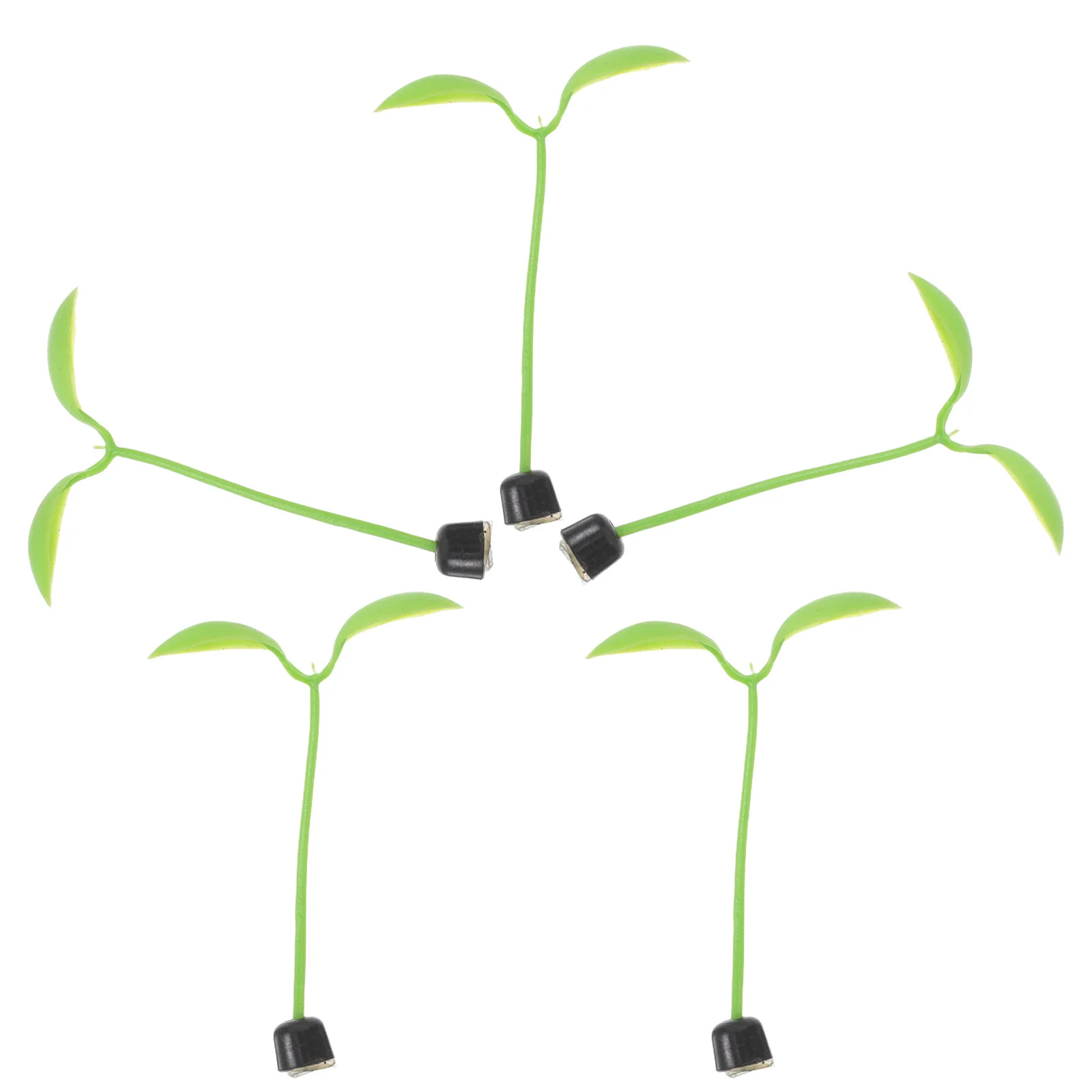 5pcs Electric Scooter Decoration Creative Bean Sprout Exterior Accessory Universal Fit For Bike Mirror Dash Decor Cute 3D