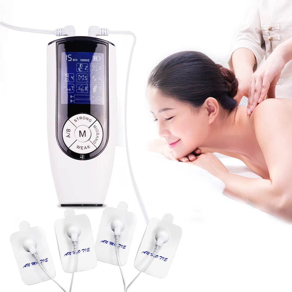 

TENS Pulse Electric Muscle Stimulator USB Charging Back Neck Body Massager Acupuncture Meridian Physiotherapy Massage Device