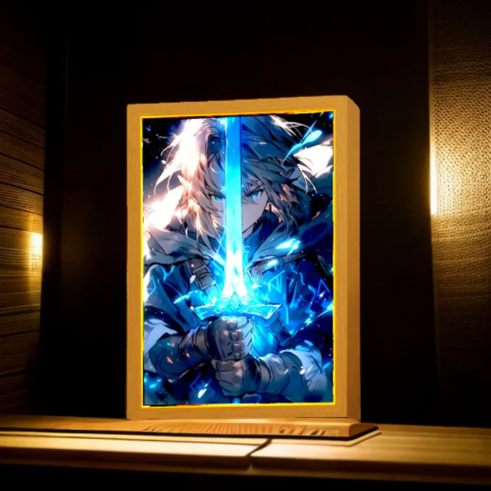 Light Painting Picture Frame Zelda Breath Of The Wild Lighting Legends Led Night Light Moon Lamp Zelda Figures Home Decor Gifts