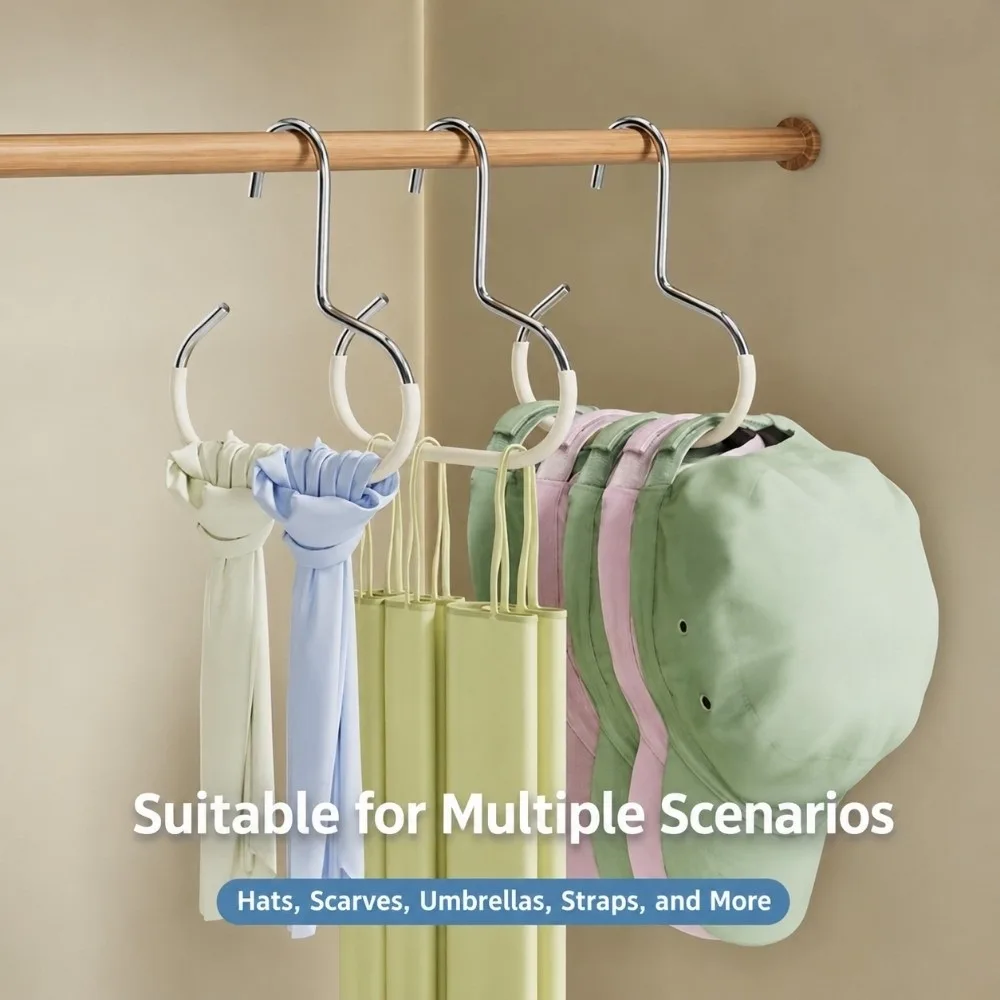10pcs Fashionable Metal Hat Storage Hooks Easy-to-Install Multi-Functional Wall-Mounted Storage Rack Simple Durable