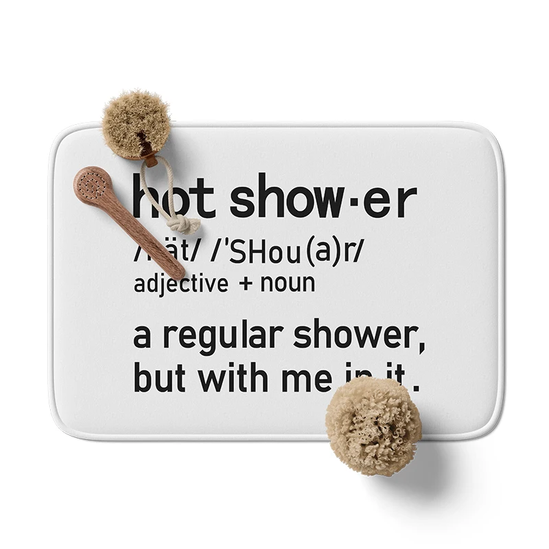 

Aertemisi Hot Shower Definition Коврик для ванной с обычным душем и нескользящим основанием, впитывающий супер уютный фланелевой напольный ковер