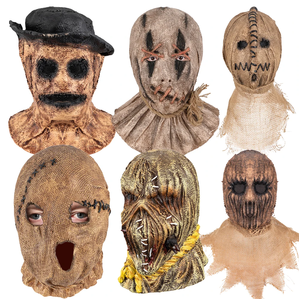 

Scary Ghost Skull Mask Halloween Mask Full Head Scarecrow Mask Christmas Party Props Masquerade Party Cosplay Headgear Prop