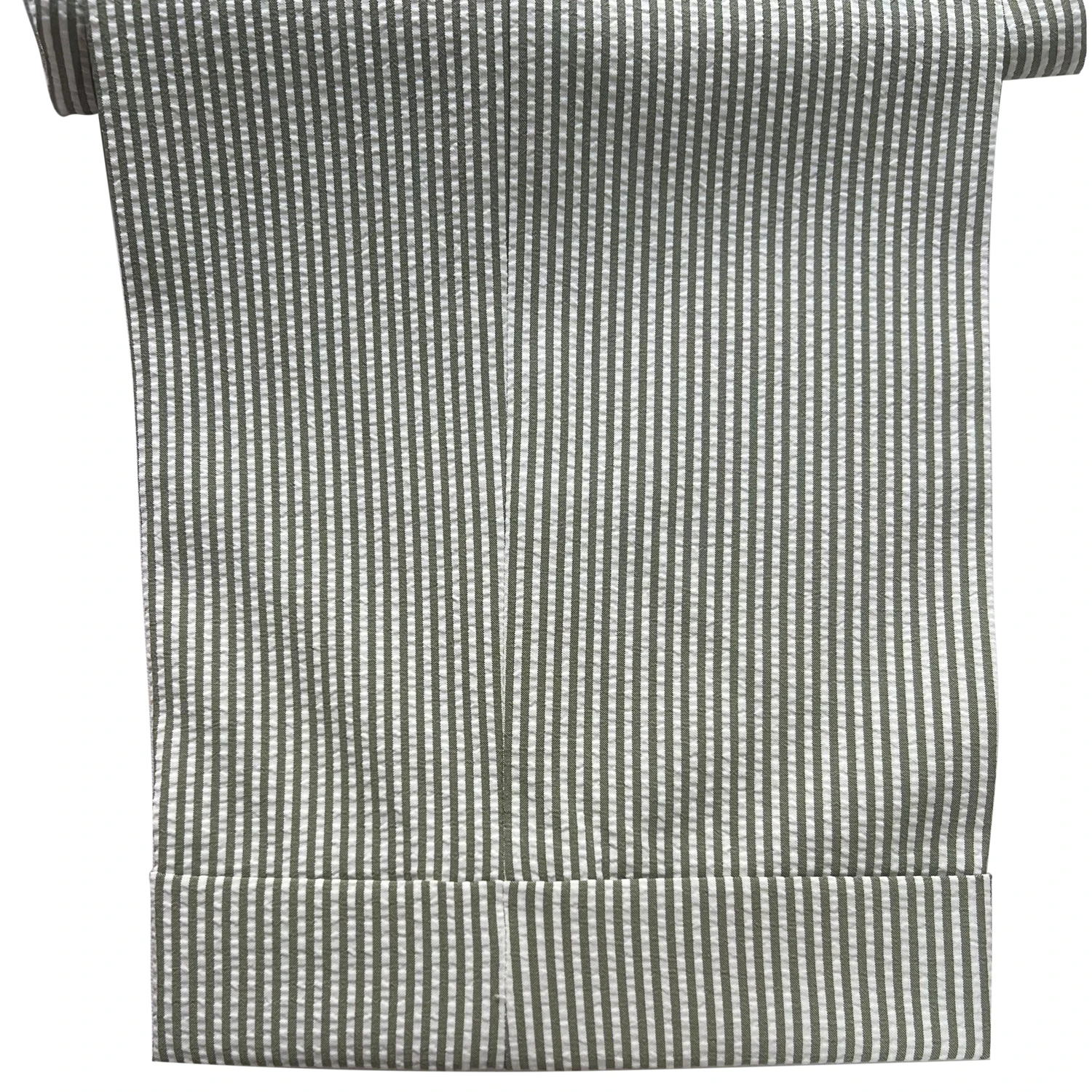 伸縮性のあるメンズダークグリーンシアサッカーパンツ軽量快適仕立てパンツドレスパンツメンズカジュアルパンツ夏用