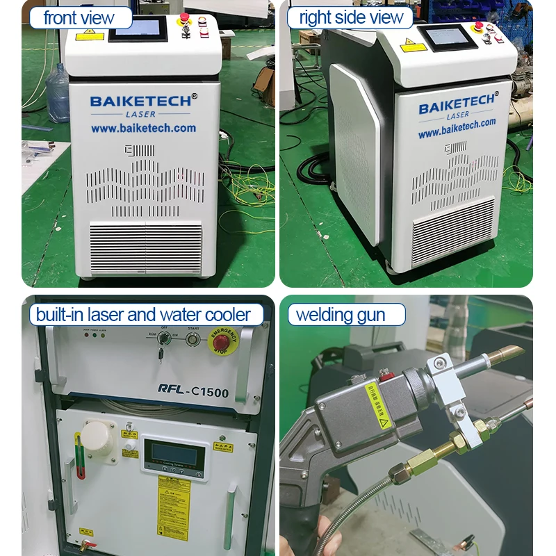 Máquina de solda a laser de fibra portátil raycus 3000w, soldador lazer fácil de usar com alimentador de fio para metal, aço e cobre