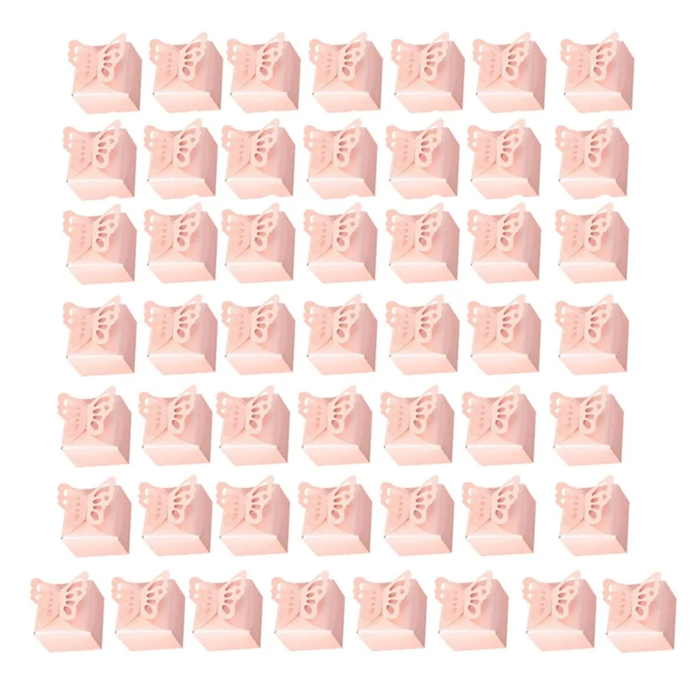 50pcs Pink Butterfly Favor Boxes Small Size 3D Design Butterfly Candy Boxes Elegant Butterfly Present Boxes Party Favors view 5