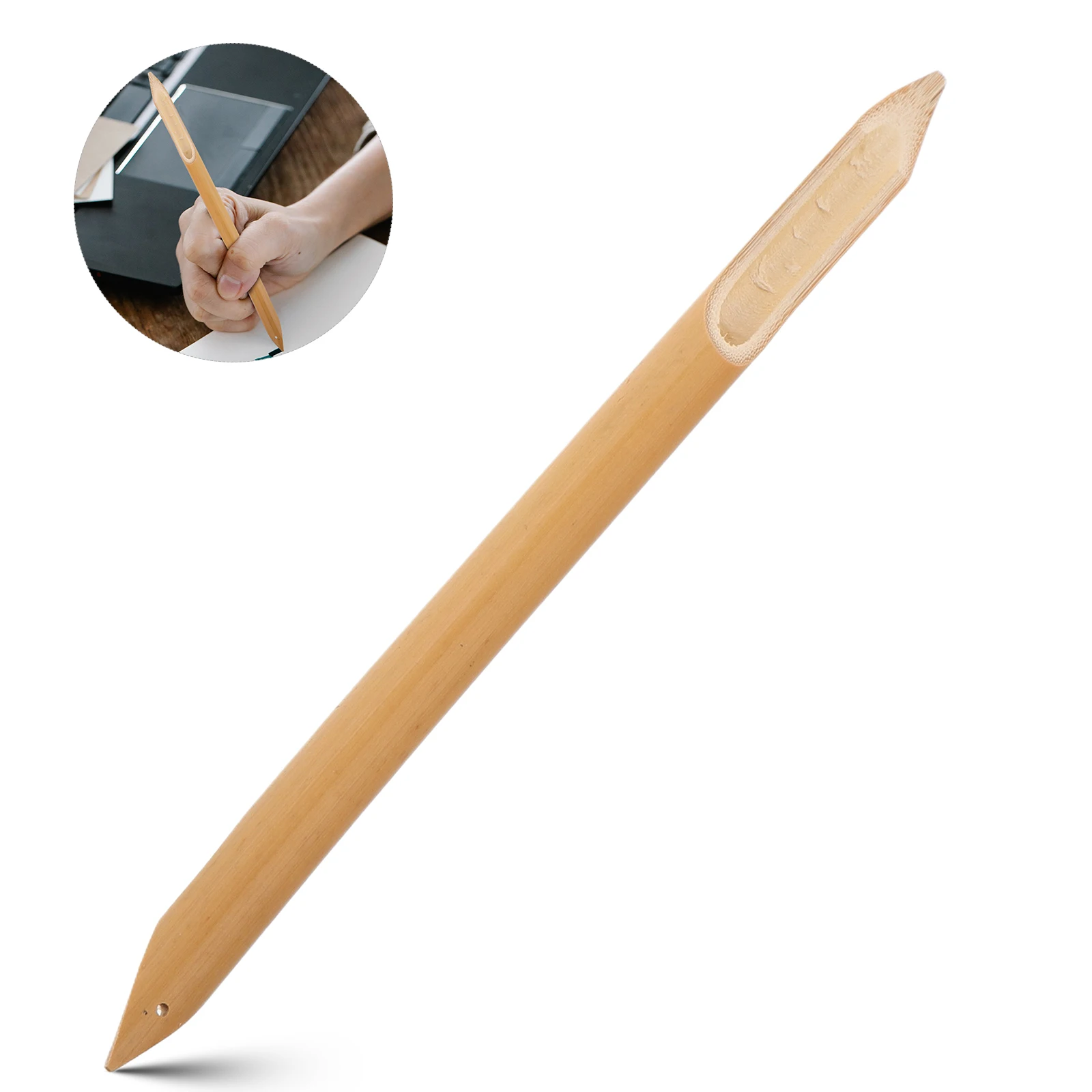 

Bamboo Pen Dipped in Water Calligraphy Signature Nib Brush Pens Nibs for Writing Fountain