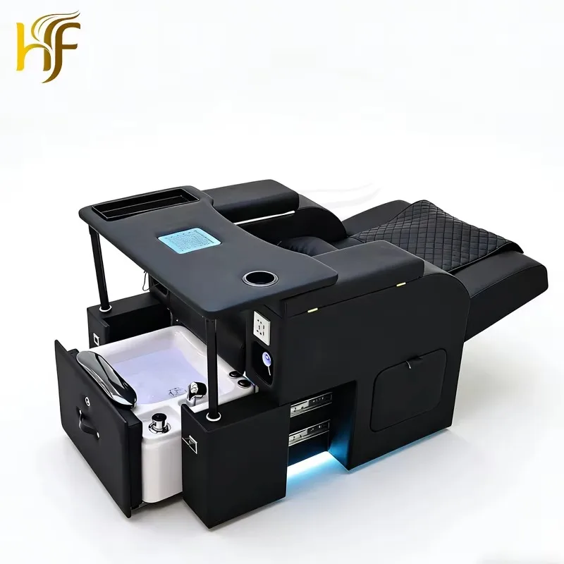 Multifunctional Pedicure Chair With Portable Nail Table Eyelash Extension Luxury Pedicure Massage Chair Foot Bath Chair