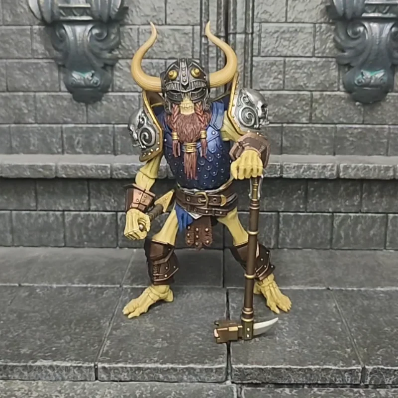 

Bfs Four Horsemen Skeleton With A Spear Solassi Red Skull Horned Skeleton Action Figure Statue Collectible Custom Model Toys