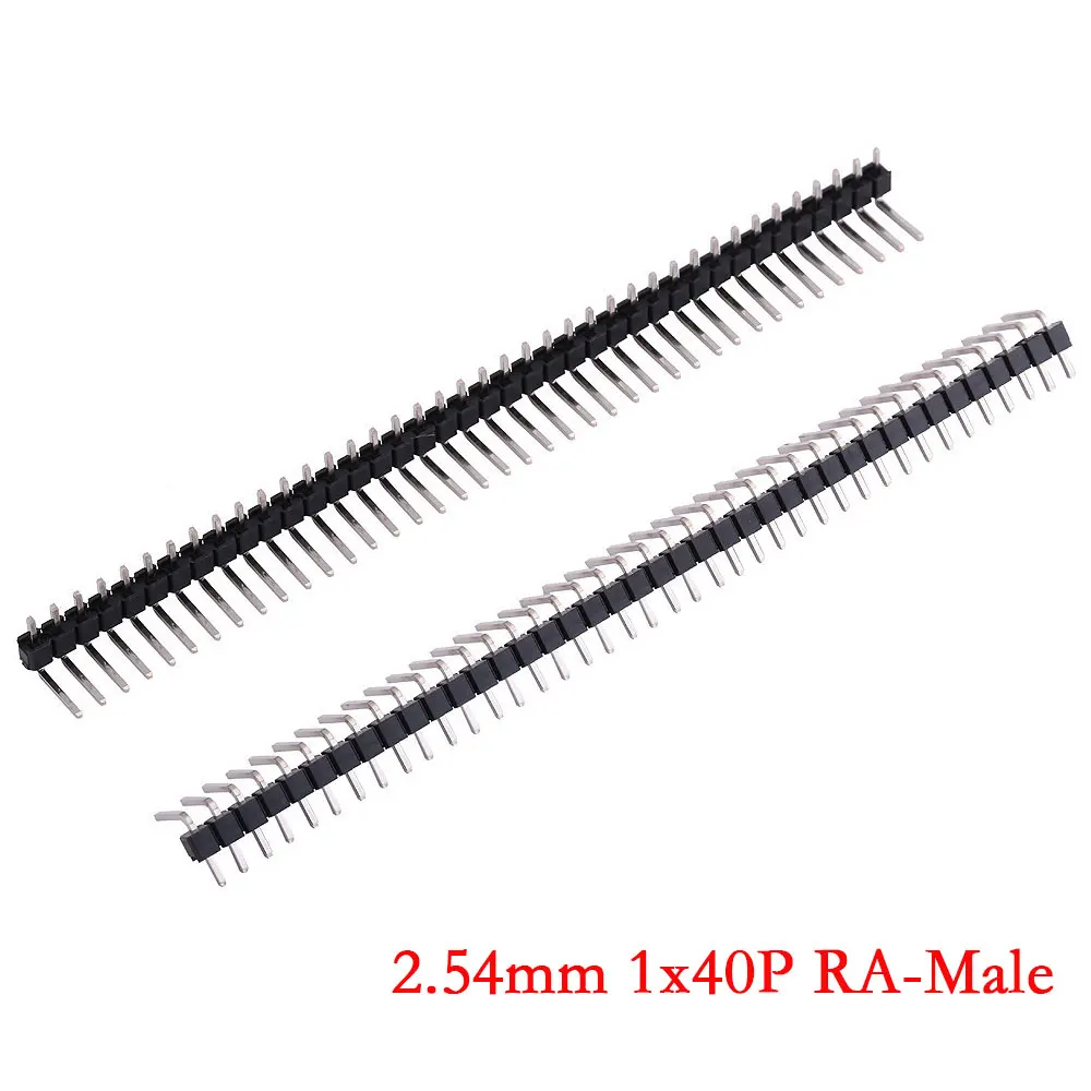 Toonhoogte 2.54mm 1x40Pin 2x40Pin 80Pin Enkele Dubbele Rij Vrouwelijke Mannelijke Header Strip Haakse SMT SMD Ronde Rechte Connector