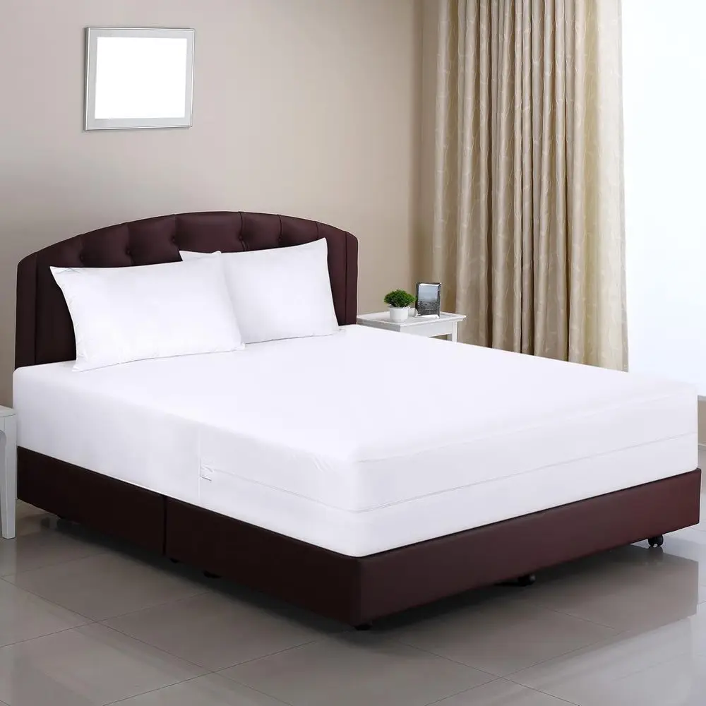6-Sided Zippered Deep 8 Inch Mattress Cover - Waterproof, Bed Bug & Dust Mite Protection