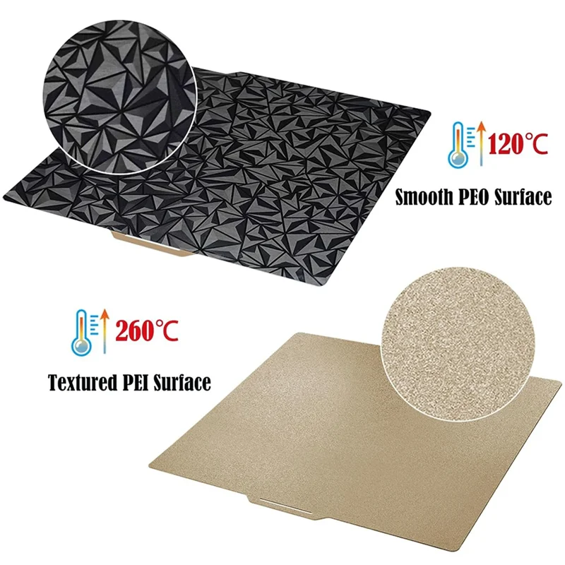 

-AA95 3D Printer PEO PEI Build Plate For Bambu-Lab X1/X1C/X1E/P1P/P1S/A1, 257X257mm Double Sided PEO+PEI Spring Steel Plate