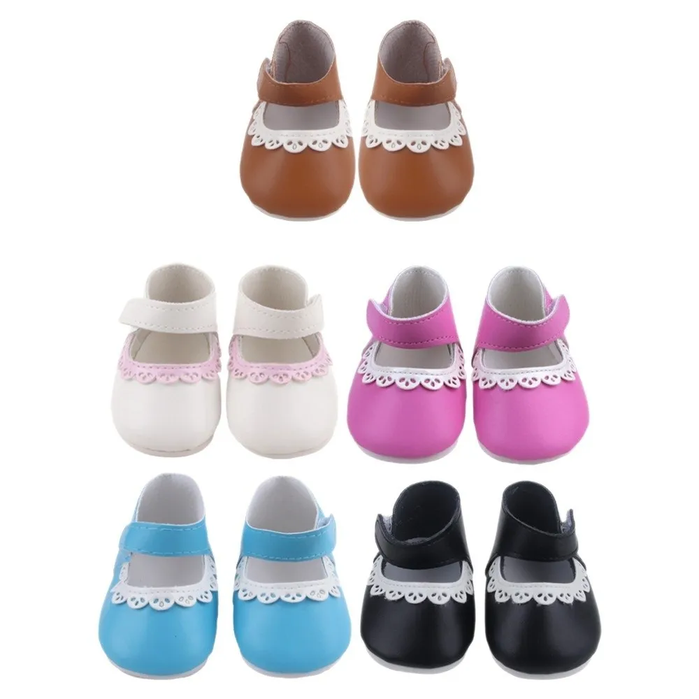 Footwear 8cm Size Shoes Pu Leather Ruffle Design Reborn Shoes Adorable Edged Cute Style Accessories Cotton Toy Bear