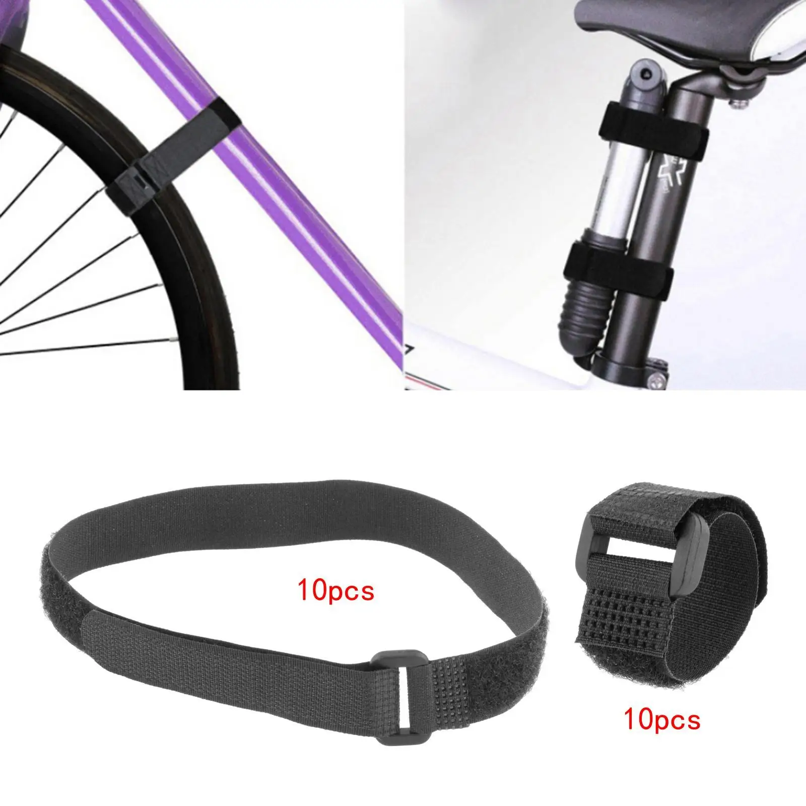 10 Pieces Adjustable Bike Rack Strap Bicycle Wheel Stabilizer Straps hooks and loops Cable Cord Tie Downs Yoga Mat Bundle Straps