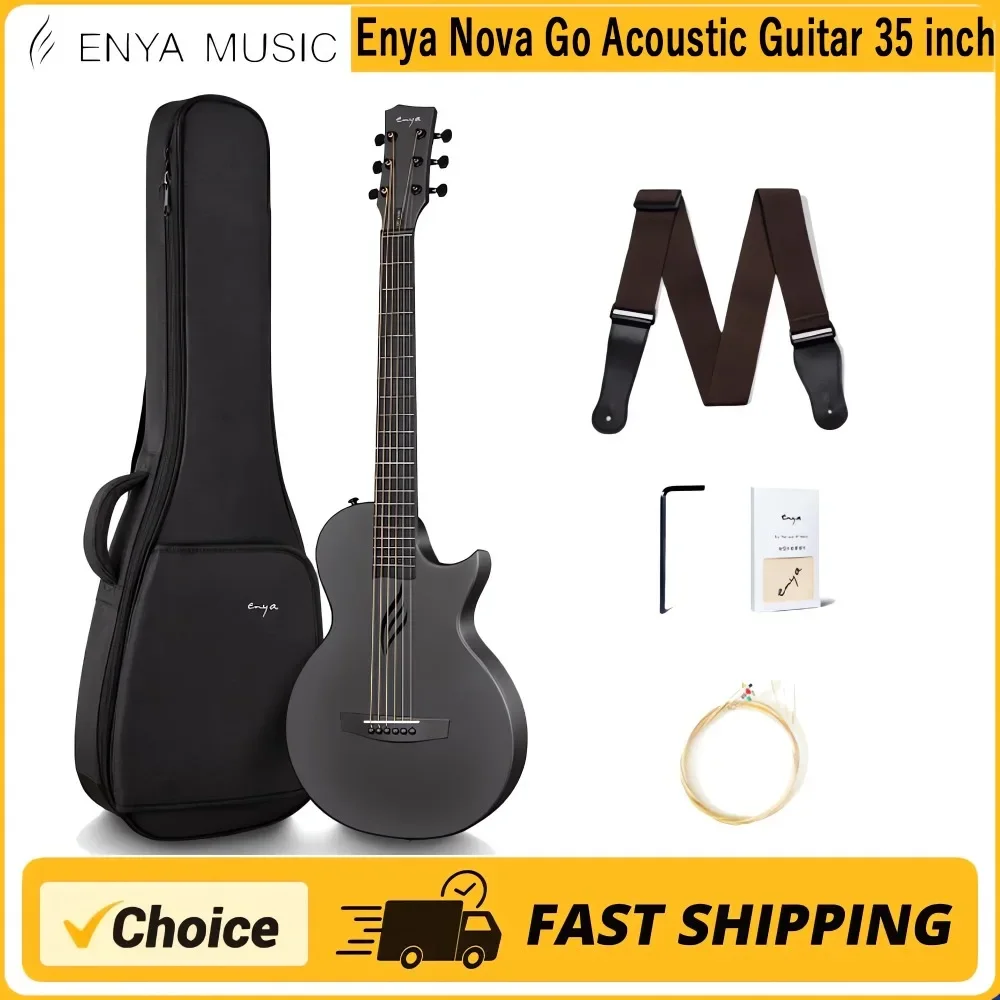 Enya Nova Go Acoustic JECarbon Fiber, One Body 35, Amaran, Jun Arras Travel, Mayor Kit intérieur inclus, Gig Bag et Strap