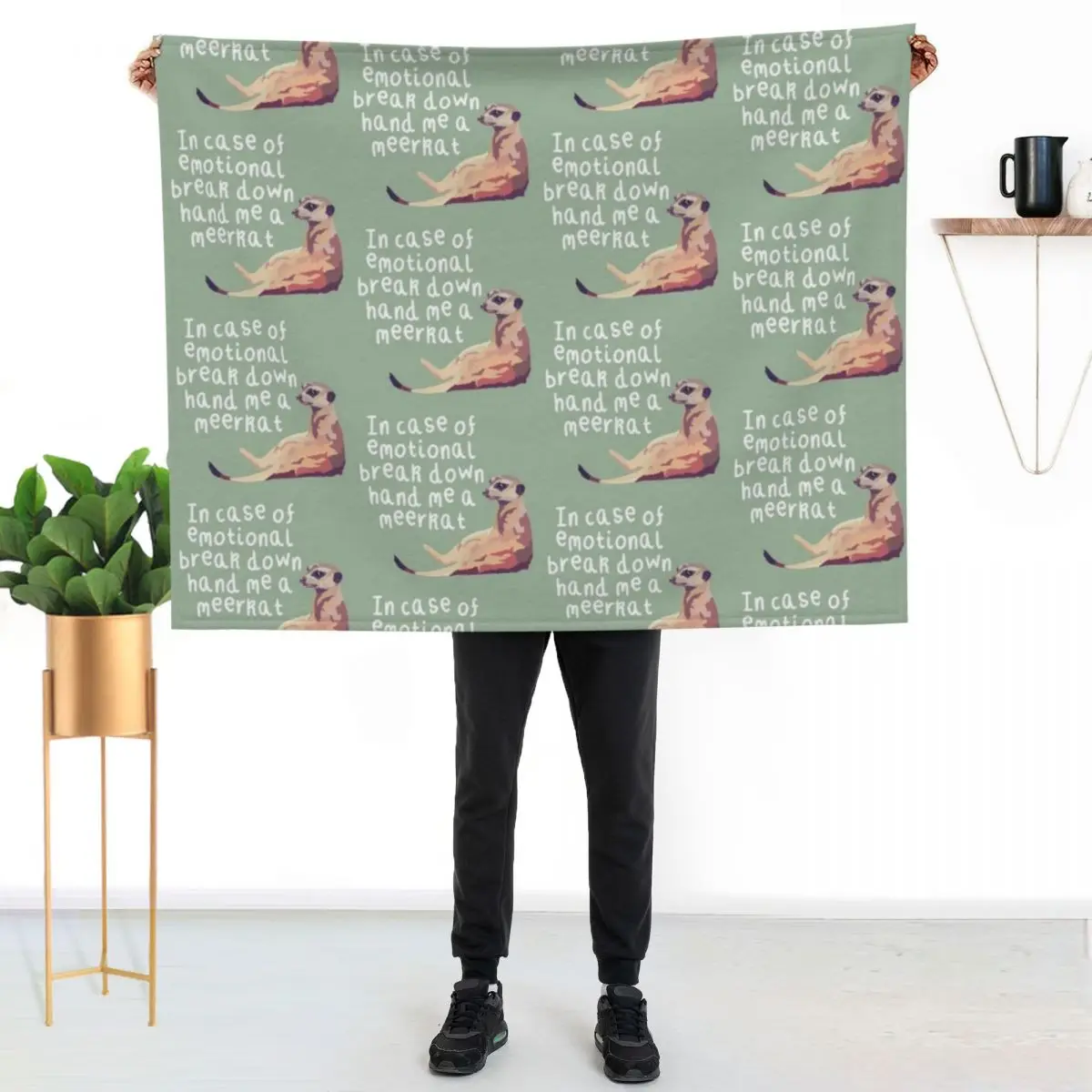 Meerkat Emotional Breakdown Throw Blanket Camping Moving Cute Plaid Luxury Designer Winter beds Bed Blankets