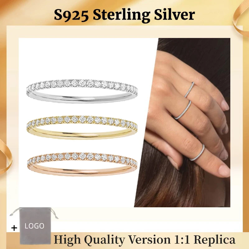 Official Website Diamond Rings GATSBY Series S925 Sterling Silver Ring High Quality Party Holiday Gift