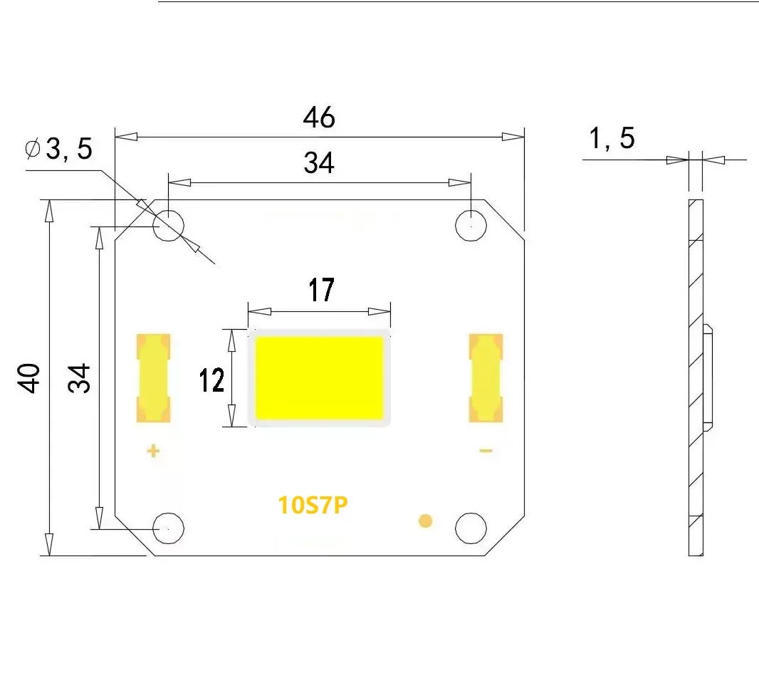 Projector 70PCS LED Chips Light Source Bulb 30-34V 70W 9500-10000K White Lighting Brightness Lamp DIY Repair Fix Projection Part