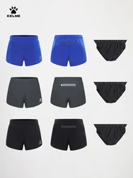 Kelme Woven Training Shorts For Men's Breathable Marathon Fitness Track And Field Training Running Shorts