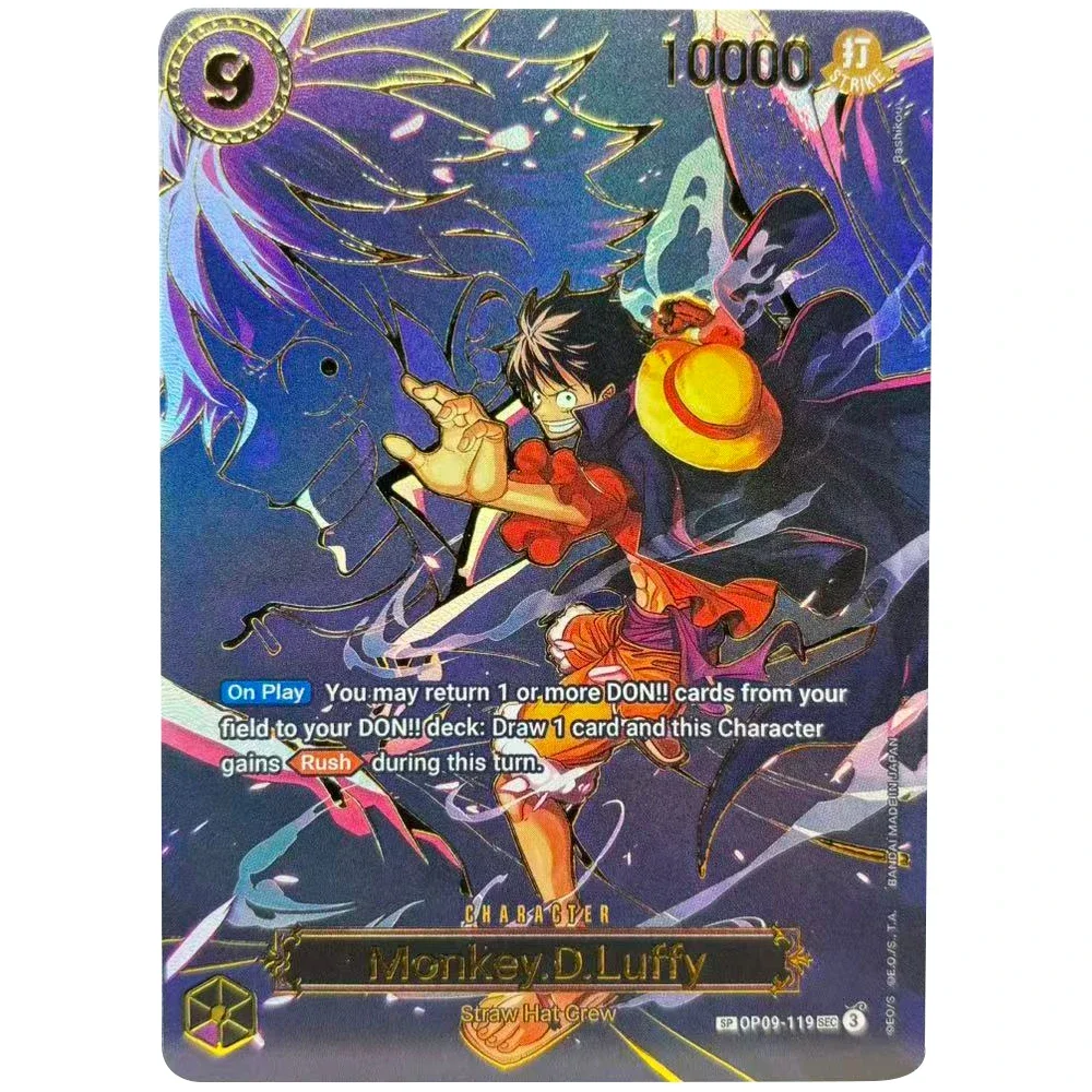 Carte da collezione ONE PIECE Monkey D. Rufy Sabo Portgas Ace OP13 SP EN Gioco fai da te di alta qualità Carte anime giocattolo regalo