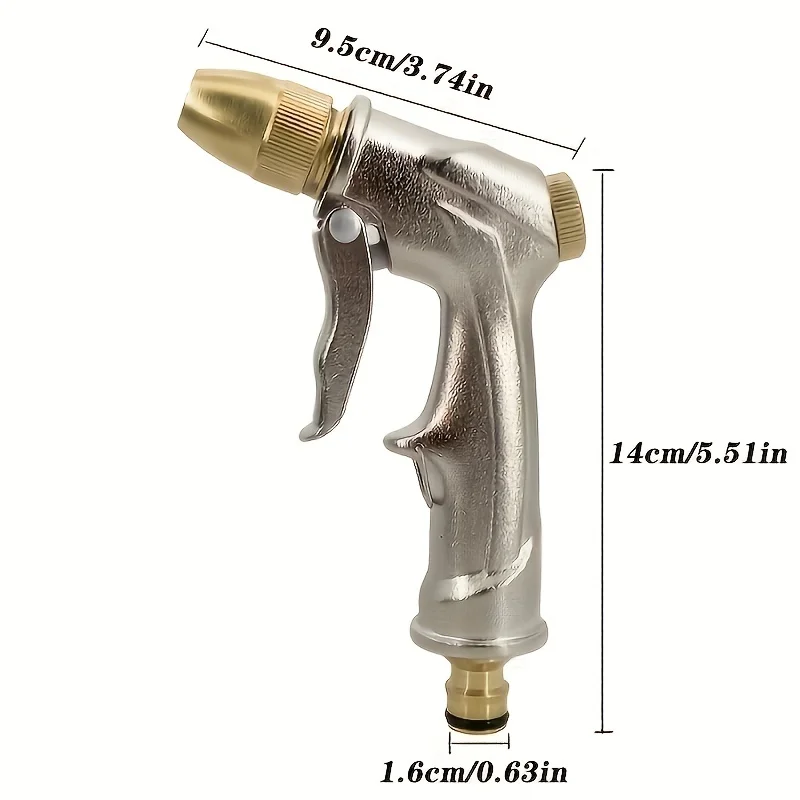 Portable High-pressure Water Gun Adjustable Metal Cleaning Car Wash Machine Garden Watering Hose Nozzle Sprinkler Foam Water Gun