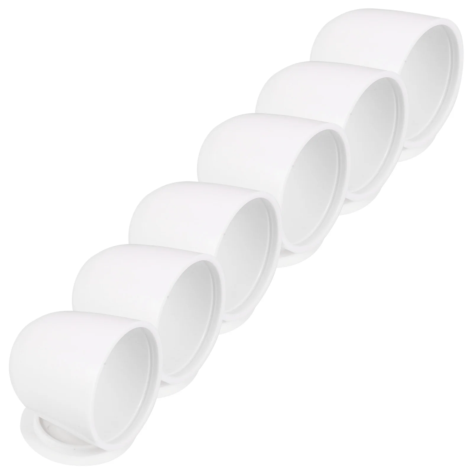 

6pcs Universal Toilet Bolt Caps White Plastic Decorative Covers Easy Install Round Push-On Fit Most Toilets Bathroom Accessories