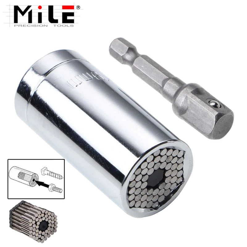

7-19mm Universal Torque Wrench Socket Sleeve Head Set Power Drill Bushing Ratchet Key Spanner Durable Magic Wrench Hand Tools