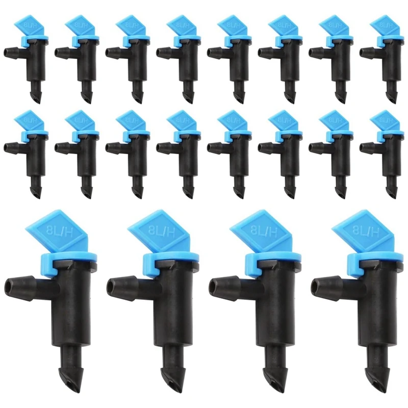 

200 Pcs 2 GPH Drip Irrigation Emitters Inline Water Drippers Emitter Sprinkler Blue