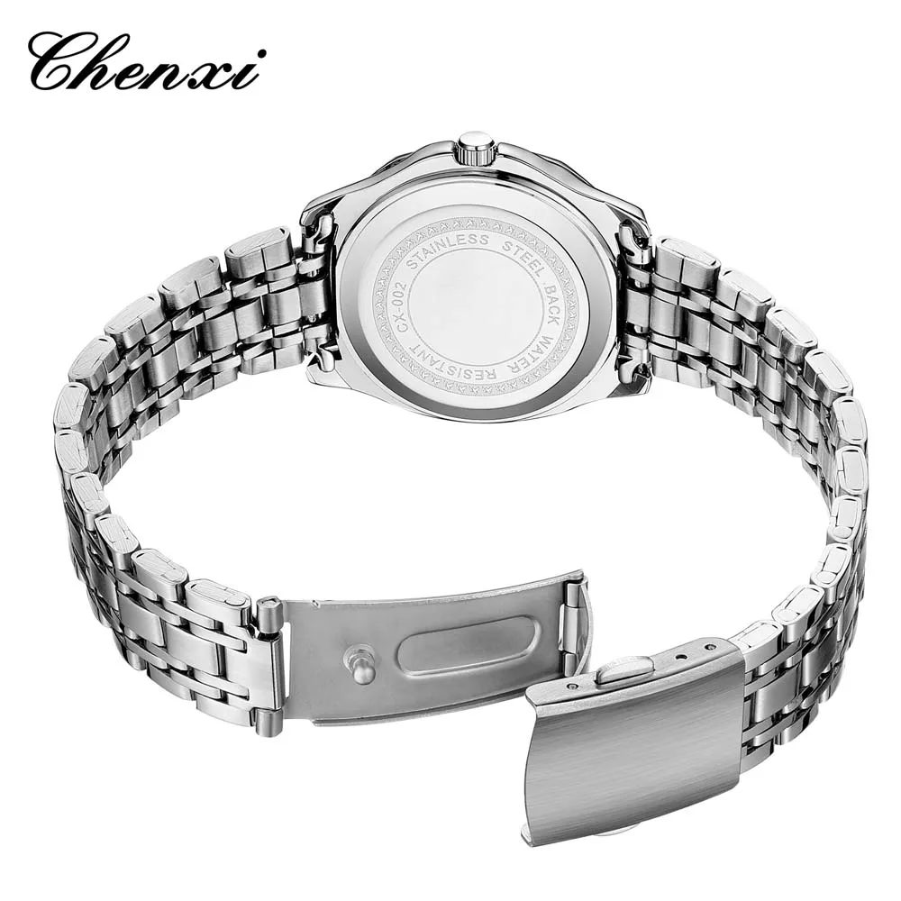 Reloj de lujo para mujer 2025, nuevo CHENXI, relojes de cuarzo con esfera de diamante de alta calidad, pulsera de acero inoxidable, reloj de vestir para mujer