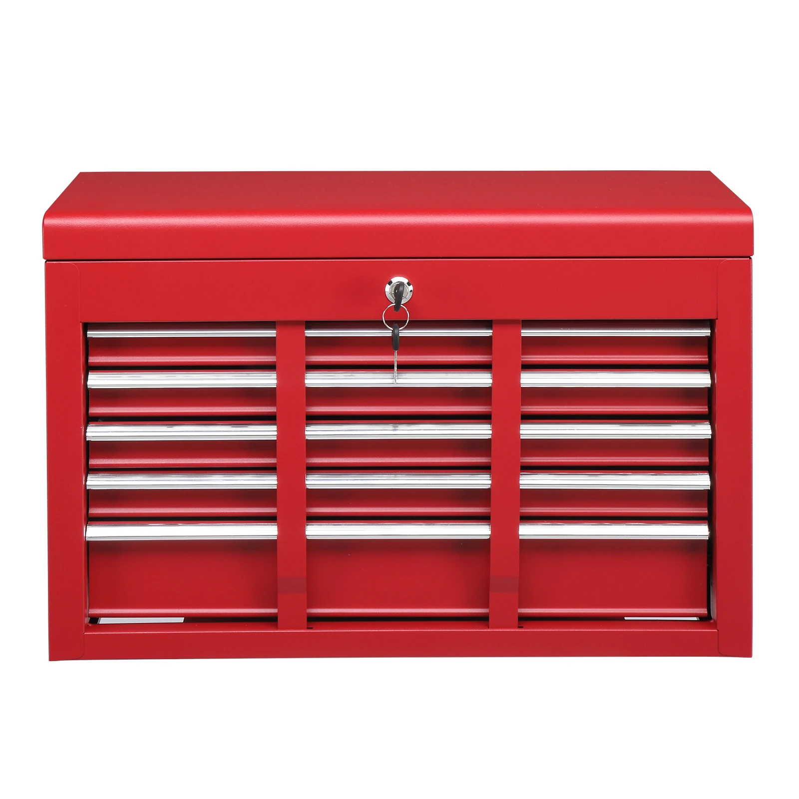 

Steel maintenance tool cart cabinet 5 drawers with lock 330lb red
