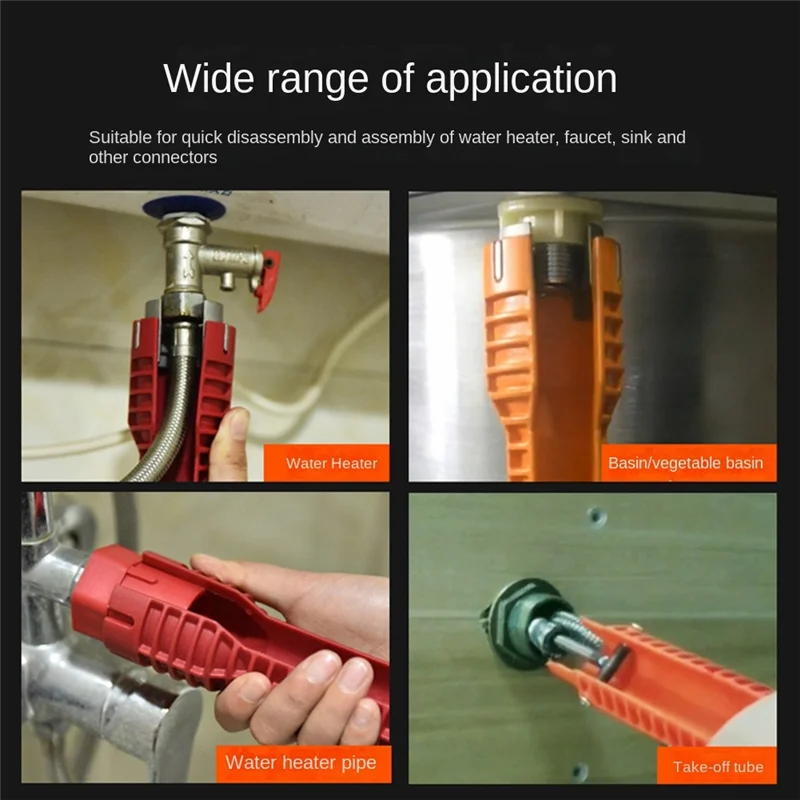 Восемь в одном, многофункциональный санитарный смеситель, гаечный ключ для раковины, нагревательный домашний водонагреватель, винтовое снятие, аппаратный инструмент