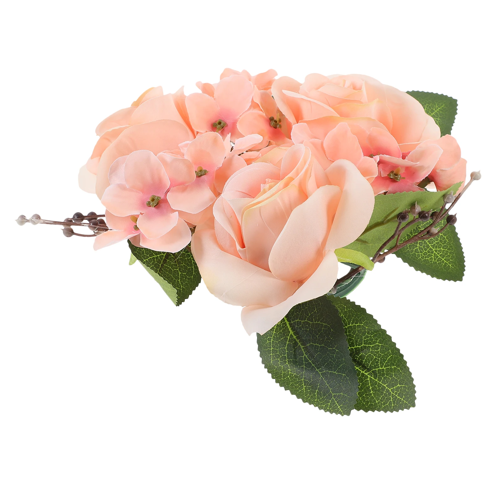 

1pc Simulated Flower Ring Exquisite Wedding Table Centerpiece Spring Farmhouse Bridal Party Decoration Tear for Valentine