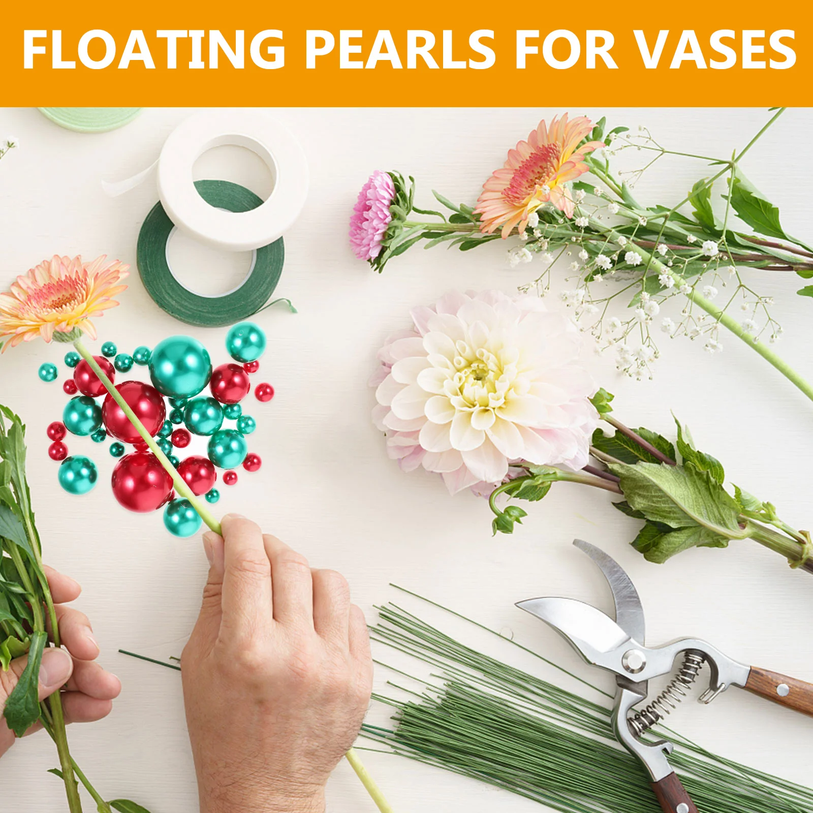 

166Pcs Decorative Vase Filler Beads Wedding Vase Decor Centerpiece Craft for Vases