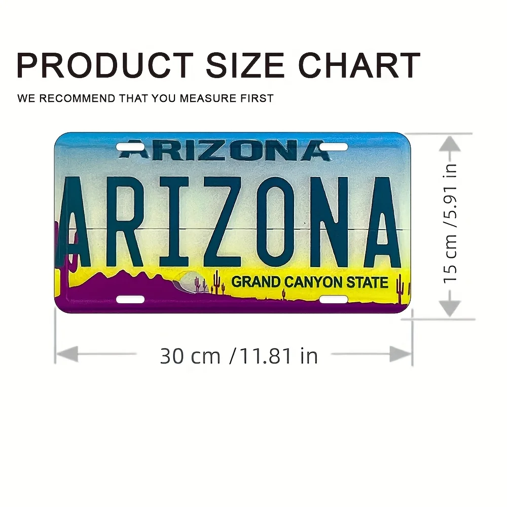 لافتة معدنية بعلم أريزونا - ديكور حائط من الألومنيوم، مقاوم للماء والغبار، للمنزل والمكتب والبار والاستخدام الداخلي/الخارجي، للاستخدام الداخلي والخارجي