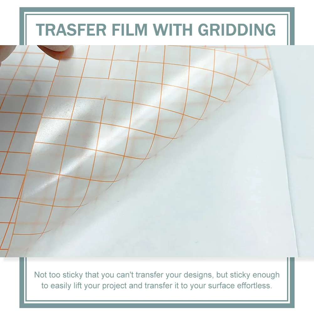 

4Sheets VinylTransferFilm DIY Tape PositionStickers SelfAdhesive Cars GriddingApplication MediumAdhesiveness TransferTape