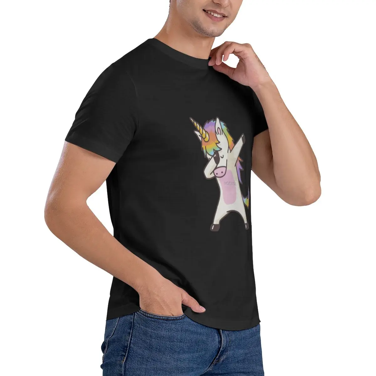 Funny Dabbing Unicorn Shirt Hip Hop Dab Pose Essential T-shirt męski z nadrukiem to luźny i dopasowany krój T-shirty damskie