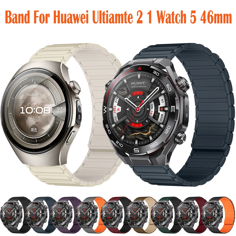 

Для Huawei Ultimate 2 1 ремешок с магнитным силиконовым регулируемым умным ремешком для Huawei Watch 5 42 46 мм GT6/5 46 41 мм универсальный ремешок