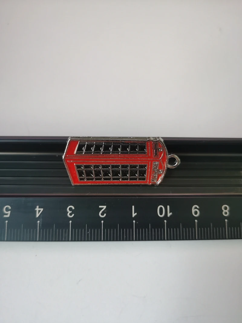 10 pcs telephone booth  Charm Jewelry Accessories Enamel Necklace Earring Pendant Diy Making Alloy Metal
