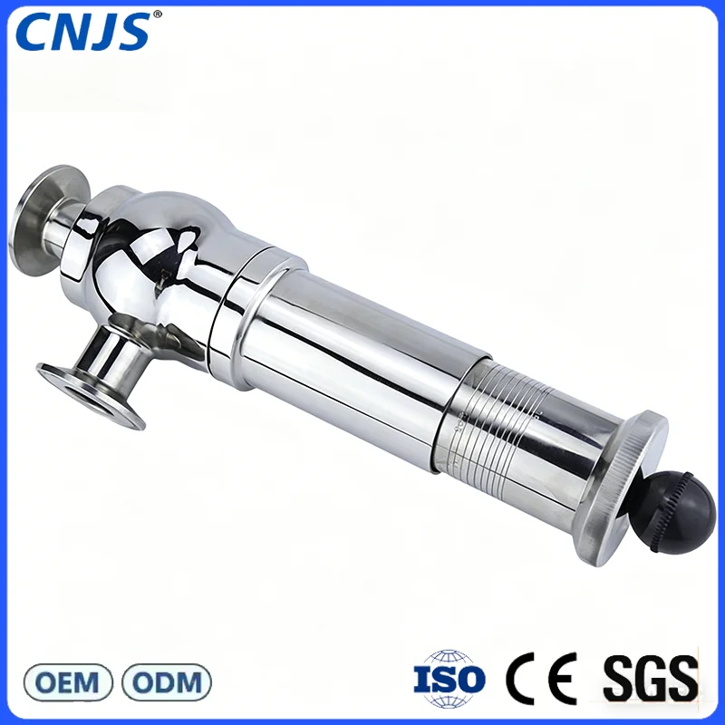 CNJS Sanitary Stainless Steel 304 316 1 Inch Safety Release Adjustable High Pressure Valve Price of Pressure Relief Valves