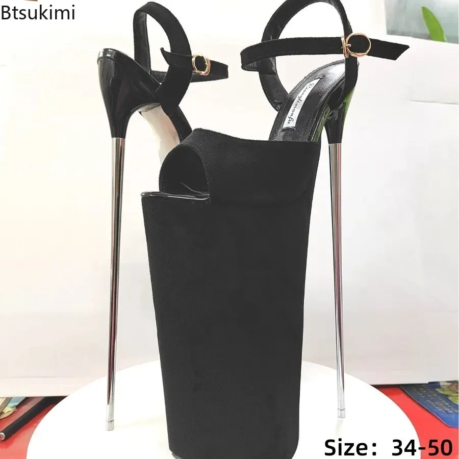 Damensandalen 19/22/30cm Superhoch Dünne Absätze Plateau-Pumps Peeptoe Stilettos Damen Party Stripper Catwalk Show Schuhe