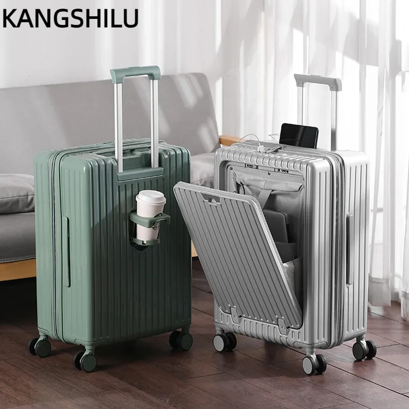 

Chic 24inch Front Opening Luggage with Password Lock Premium Women s Trolley Suitcase Portable Carryon Bag Student Travel Case